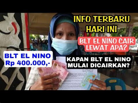 BANSOS ELNINO CAIR LEWAT APA BLT EL NINO 2023 KAPAN CAIR SIMAK