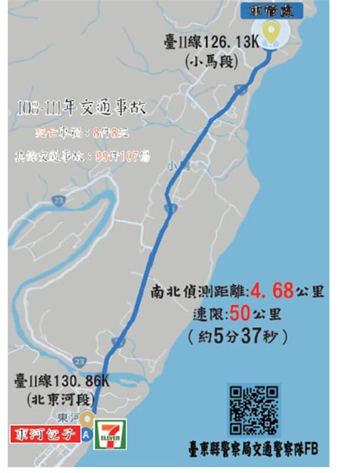 東海岸台11線小馬段 9月1日啟用區間測速 地方 中央社 Cna