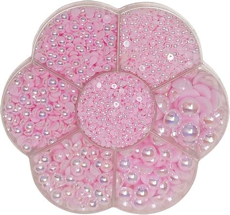 Amazon Chenkou Craft 3000PCS 1 Box Pink Round Flatback Imitation