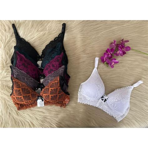 kit Sutiã de Renda Sem Aro Bojo Soft Confort Molinho Macio Sustentação Lingerie St Shopee