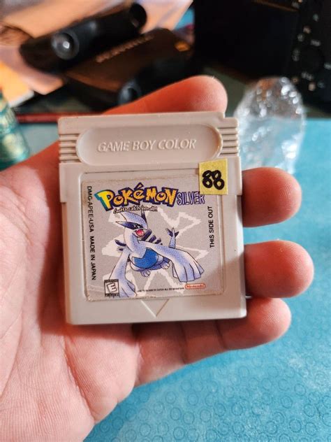 Vintage Game Boy Gameboy Color Pokemon Silver Game Cartridge Hobbies