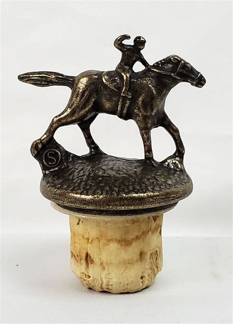 Blantons Bourbon Bottle Top Letter S Jockey Horses Sale Ebay Horse