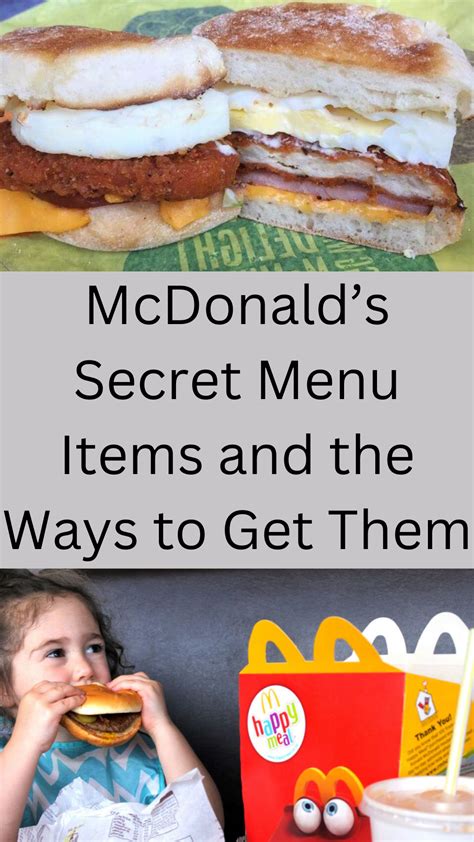 Mcdonalds Secret Menu Items And The Ways To Get Them