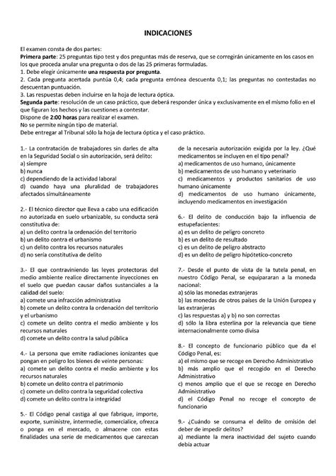 E 66023066 0 A16J2 EXAMENES DE DERECHO PENAL II Derecho Penal II