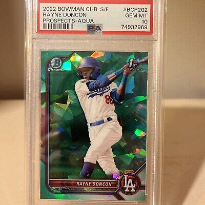 Bowman Chrome Sapphire Rayne Doncon St Aqua Psa Ebay