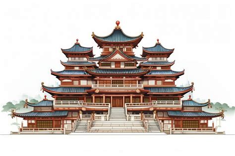 Building architecture pagoda temple. | Premium Photo Illustration ...