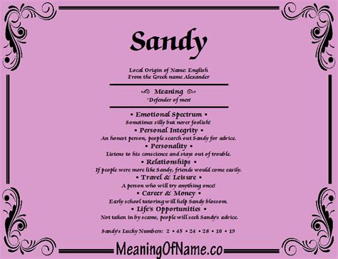 Sandy - Meaning of Name