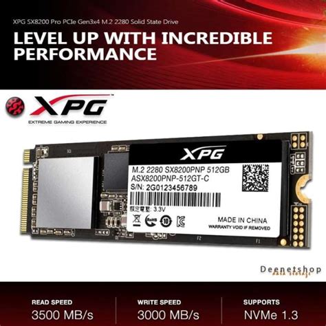 Jual SSD ADATA XPG SX8200 PRO 512GB PCIe Gen3x4 M 2 2280 NVMe 3D NAND