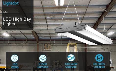 Lightdot Pack Led High Bay Shop Light Ft Large Area Illumination