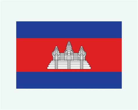 National Flag of Cambodia Kampuchea. Cambodian Khmer Country Flag. Kingdom of Cambodia Detailed ...