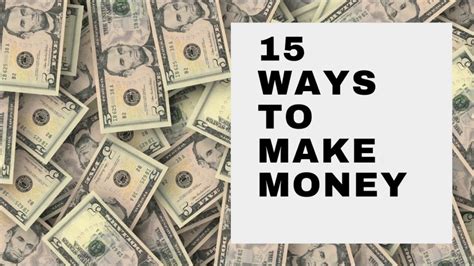 15 Ways To Make Money Youtube