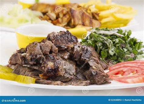 Shawarma Plate Shawarma Beef And Chicken Plate Stock Photo Image Of