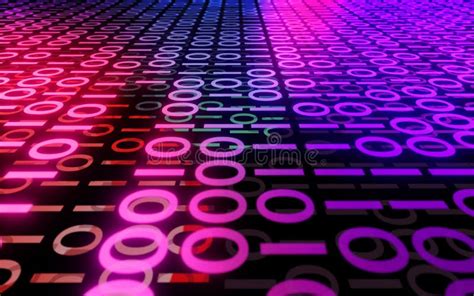 Binary Code Background Digital World Wallpaper Stock Illustration