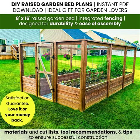 DIY Raised Garden Bed Plans for Raised Garden Bed,enclosed Garden Plans ...