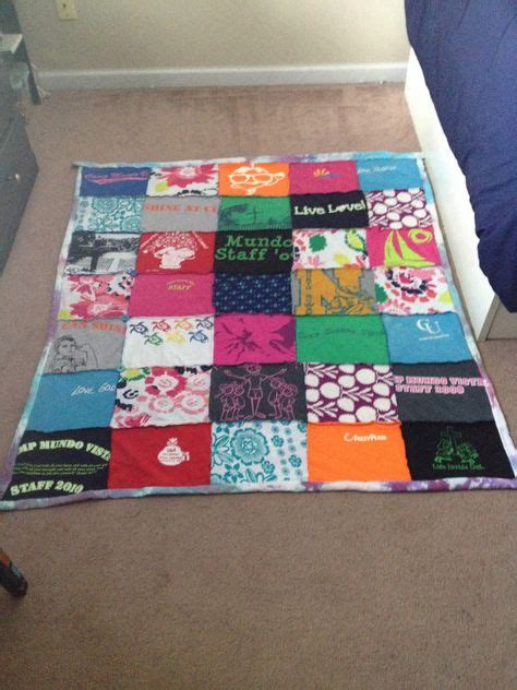 T Shirt Blanket With A Sheet As The Back Quilts Tshirt Blanket Blanket