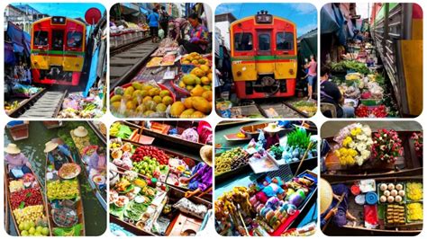 Damnern Saduak Floating Market Maeklong Railway Market Elephant