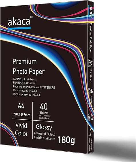 Akaca Carta Fotografica Lucida Premium Glossy Photo Paper A G Per