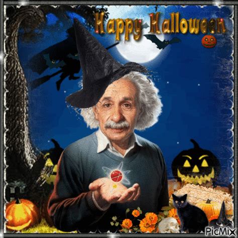 Albert Einstein Halloween Portrait Free Animated Picmix