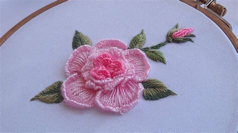 3d Rose Embroidery Elegant Bouquet Of Roses Youtube