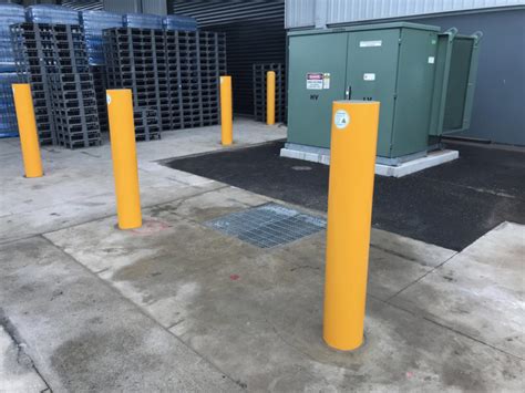 a set of industrial bollards by Bollards Direct | Bollards Direct