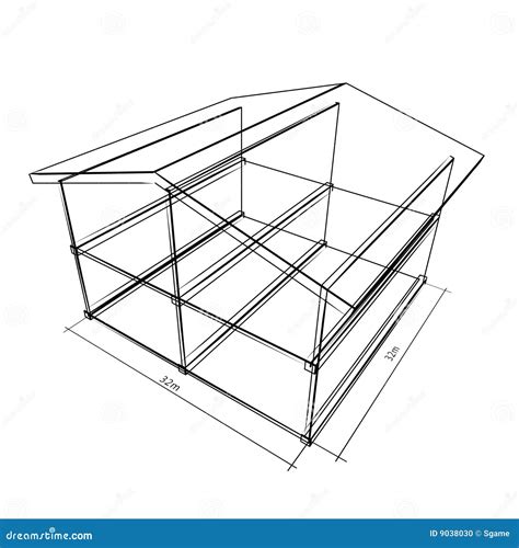 Frame house stock illustration. Illustration of blueprint - 9038030