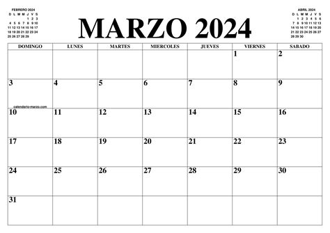 Calendario Marzo 2024 2025 El Calendario Marzo 2024 2025 Para Imprimir Gratis Mes Y Ano