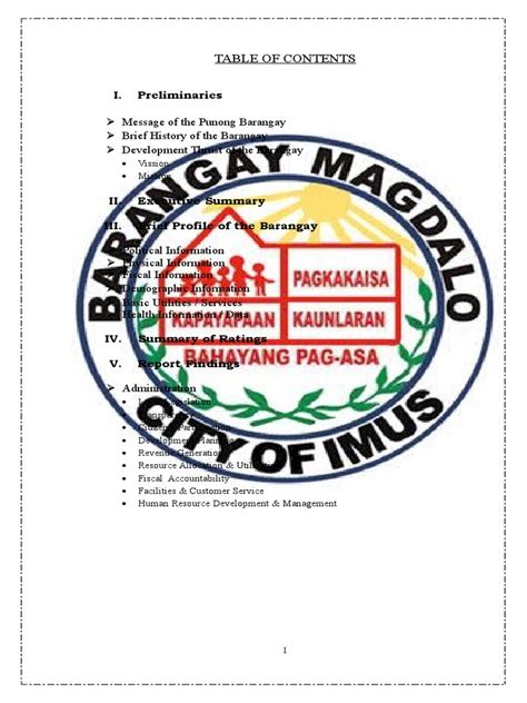 State Of Barangay Governance Report Pdf Economic Development