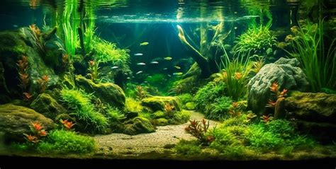 Premium Photo | An aquarium with plants and plants in it