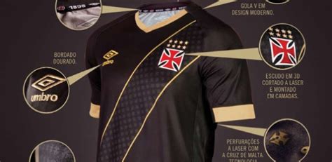 Vasco Lança 3º Uniforme Inovador Preto E Dourado Com Escudo 3d Futebol Uol Esporte