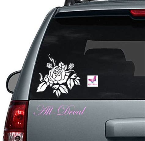 Rose Flower Car Stickers Flower Car Decal Decorative Car - Etsy ...