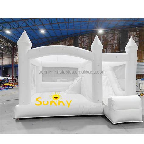 Commercial 8x8 White Bounce House Commercial Inflatable Wedding Bounce