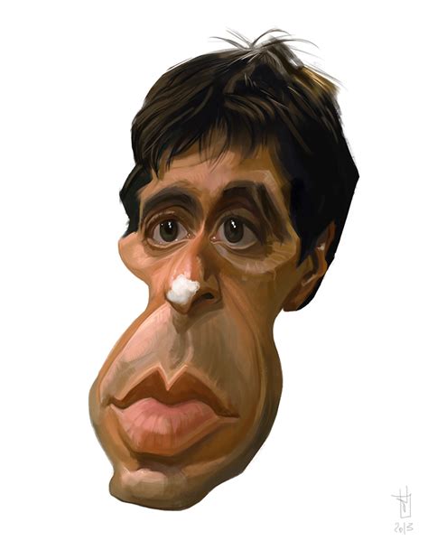 Alberto Sting Russo Al Pacino Funny Faces Caricature