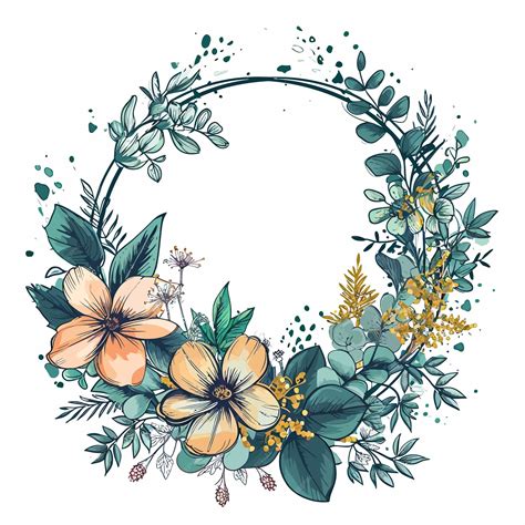 Premium Vector Vector Spring Floral Frame