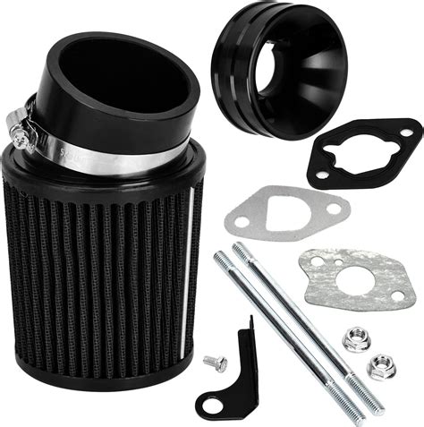 Motorcycle Air Filters Black Air Filter Adapter Kit For Predator 212cc Go Kart Mini Bike 6 5hp