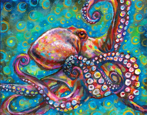 Octopus Wall Art Contemporary Wall Art Octopus Print Etsy