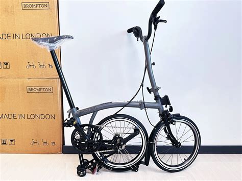 Brompton P Line Urban Storm Grey Metallic High Handlebar Singapore