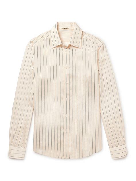 Barena Striped Twill Shirt Pink Barena