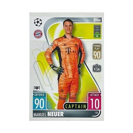 Soccer Trading Cards Manuel Neuer Bayern Munich Topps Match Attax 21 22