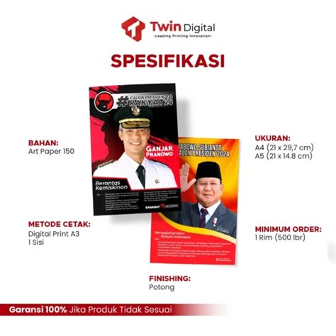 Custom Brosur Flyer Edisi Kampanye Pilpres Twindigital Id