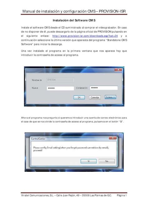 Pdf Manual De Instalaci N Y Configuraci N Cms Provision Pdf