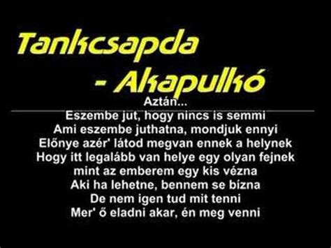 Tankcsapda Akapulk Karaoke Instrumental Youtube