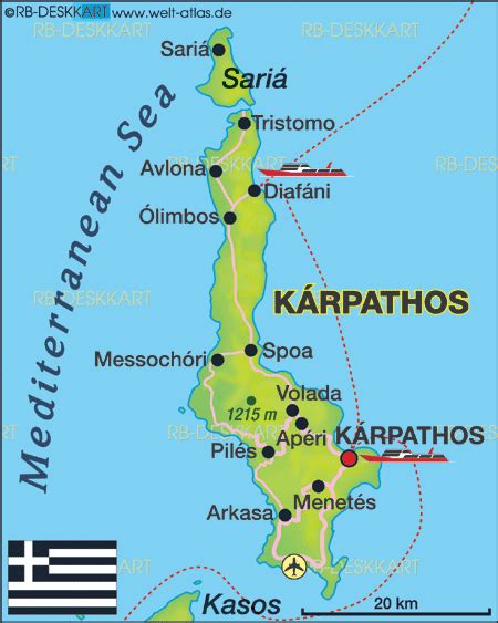 Map Of Karpathos Greece Map In The Atlas Of The World World Atlas