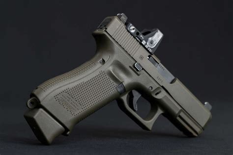 Glock 19X OD Gunmetal W Trijicon RMR 9 MOA Green Dot NRC Industries