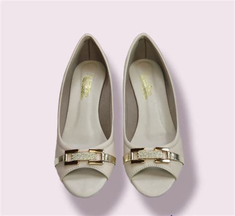 Peep Toe Nude Rosê Salto Baixo Bloco Elo7 Produtos Especiais