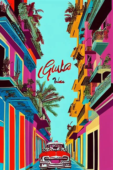 Cuba Illustration In The Style Of Katinka Reinke Stable Diffusion