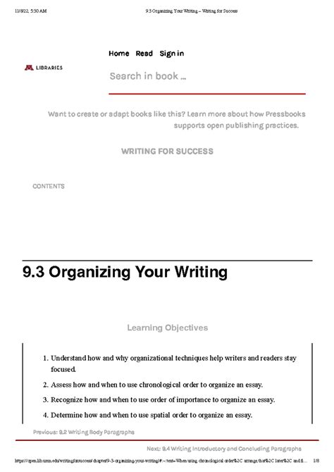 chronological order spatial order in english - Home Read Sign in Want to create or adapt books