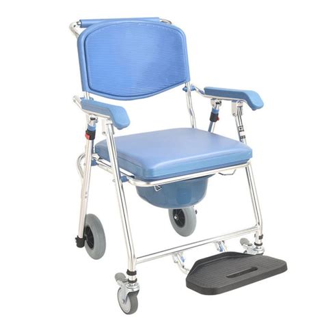 Buy Toilet Wheelchair Aluminium Shower Commode Chair With Detachable