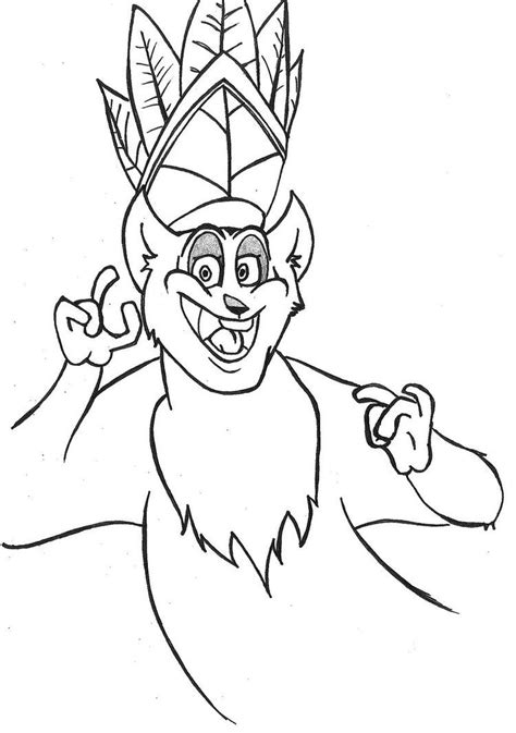 Madagascar Coloring Pages King Julien Coloring Home