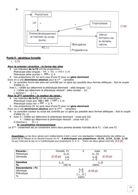 Bac Sc Exp Rimentales Sciences Svt Devoir De Synth Se N Svt Corrig