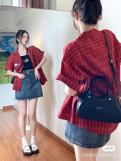 Pin Oleh Hani Di O U T F I T S Gaya Model Pakaian Korea Gaya Model